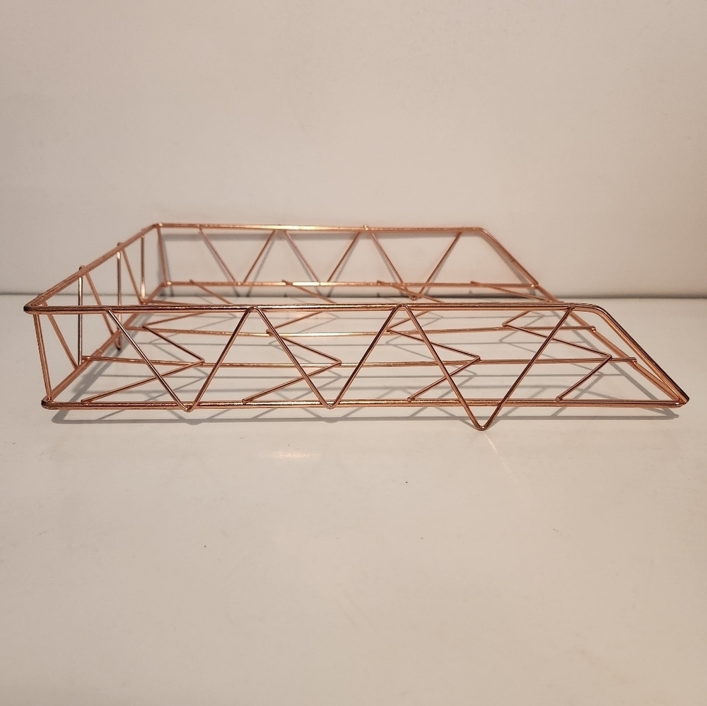 Unbranded Rose Gold Wire File Tray Organizer - Picture 4 of 7